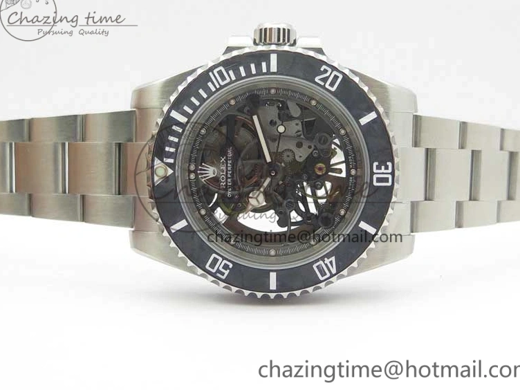 0224 Durable Andrea Pirlo Project Skeleton Submariner SS VRF Best Edition on SS Bracelet SA 2985